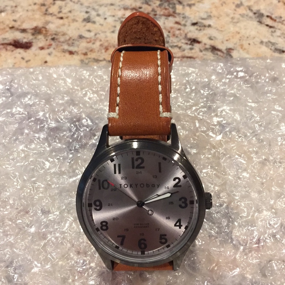 Tokyobay Watch w Brown Leather Band